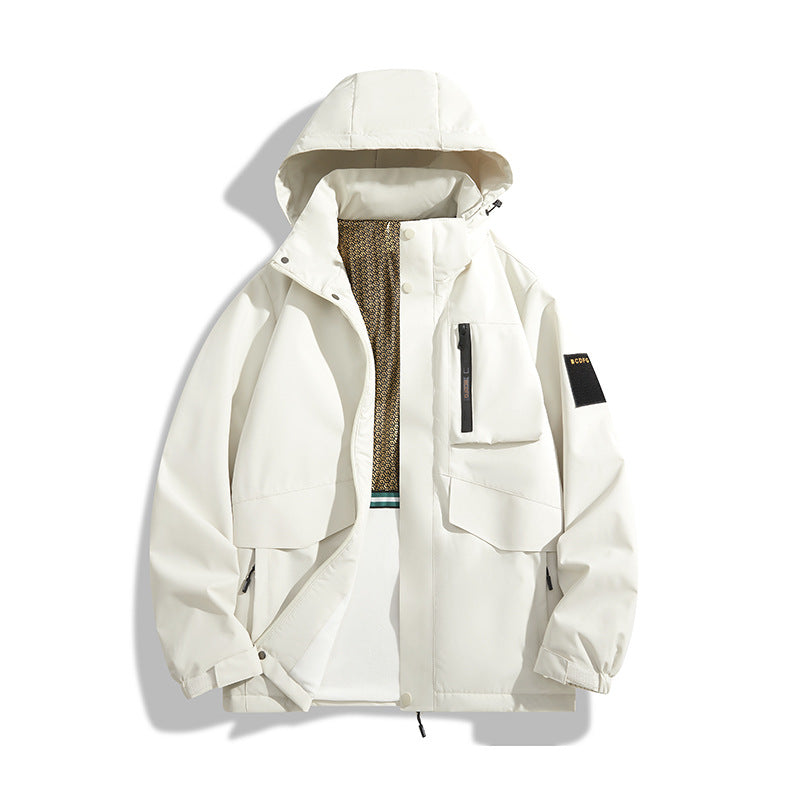 Mountain windproof and waterproof jacket men's and women's large size jacket new outdoor couple mountaineering suit men's single punch jacket