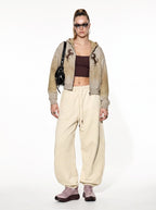 Unisex Fleece-Lined Joggers with Cuffed Hems