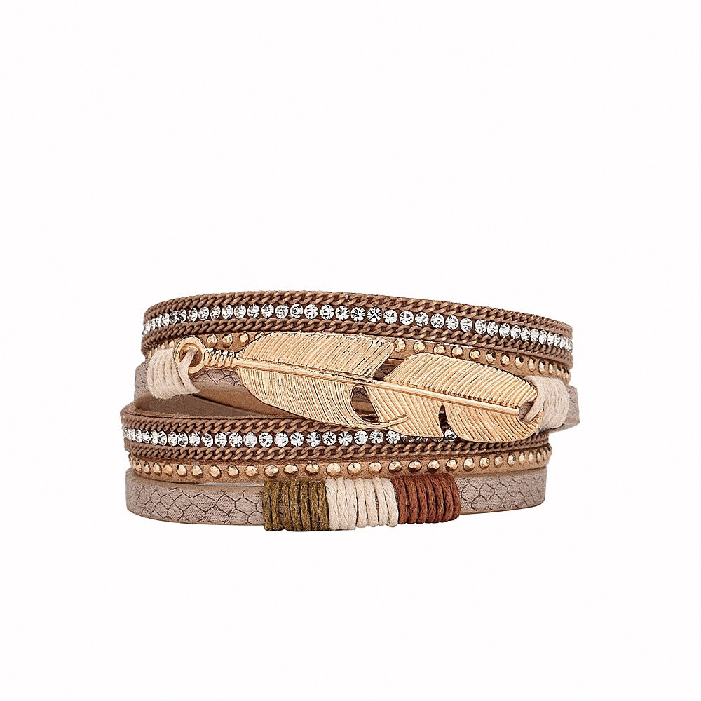 Brezin Locks Multi-Feather Bracelet