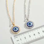 Crystal Evil Eye Pendant Necklace