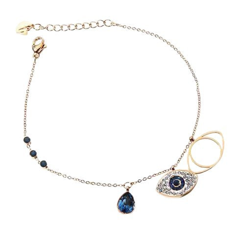 Titanium Steel Evil Eye Anklet