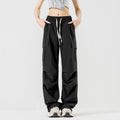 Unisex UPF50+ Ice‑Silk Wide Leg Cargo Pants, Water‑Repellent Quick‑Dry Drapy Summer Paratrooper Trousers