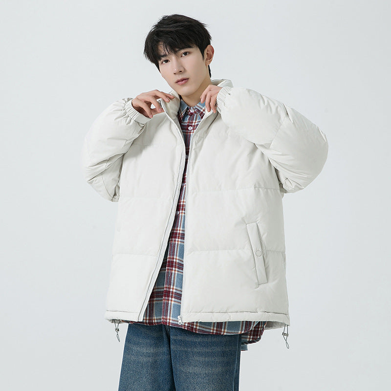 New Winter Men's White Duck Down Loose-Fit Warm Casual Puffer Jacket