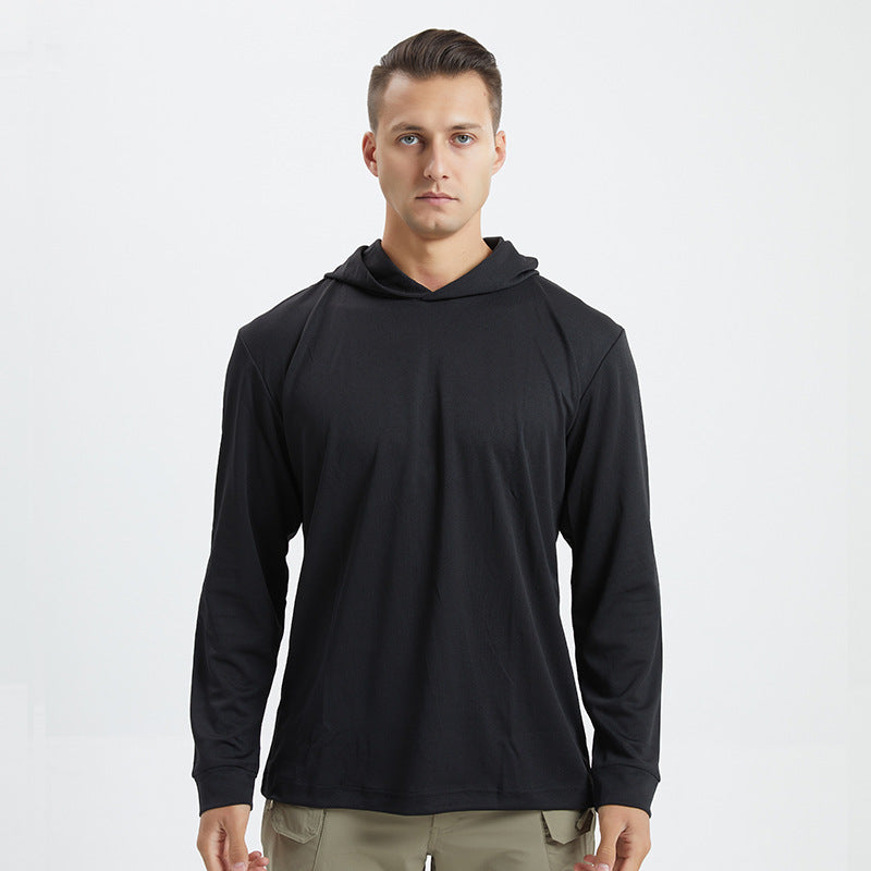 Men Lightweight Camo Long Sleeve Quick Dry Outdoor Sun Protection Tee
