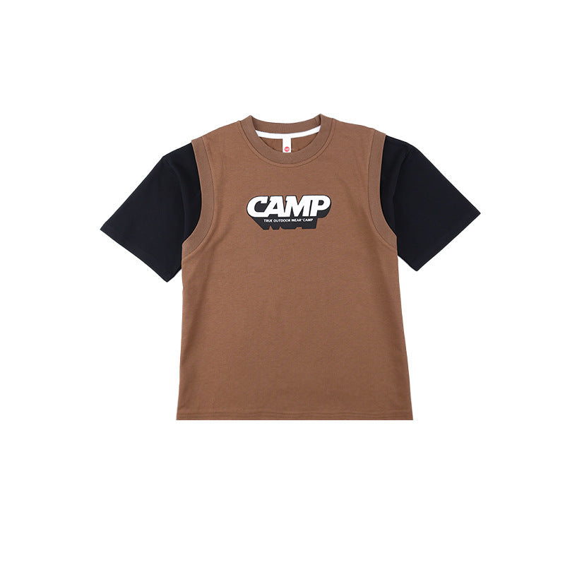 Mountain-Style Solid Color Cargo Shorts with Belt