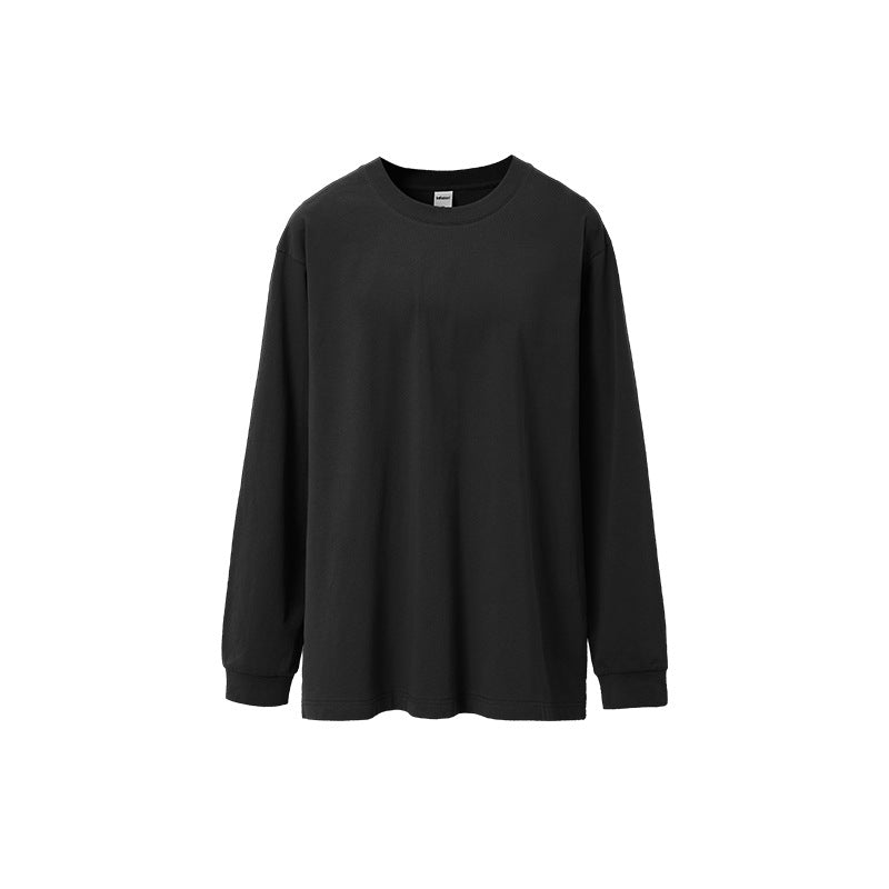 Plus Size Men Stretch Long Sleeve Tee Solid Loose Casual Top