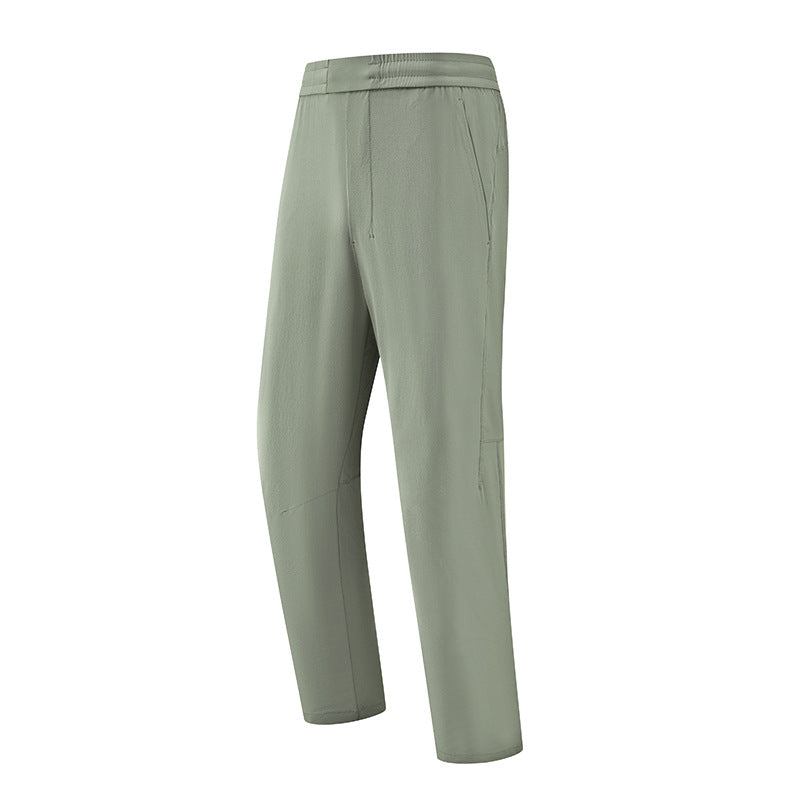 Men's Summer Ice Feel Quick Dry Pants, Breathable Loose Straight Fit Outdoor Casual Trousers