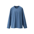 Color-block raglan-sleeve printed long-sleeve sports T-shirt