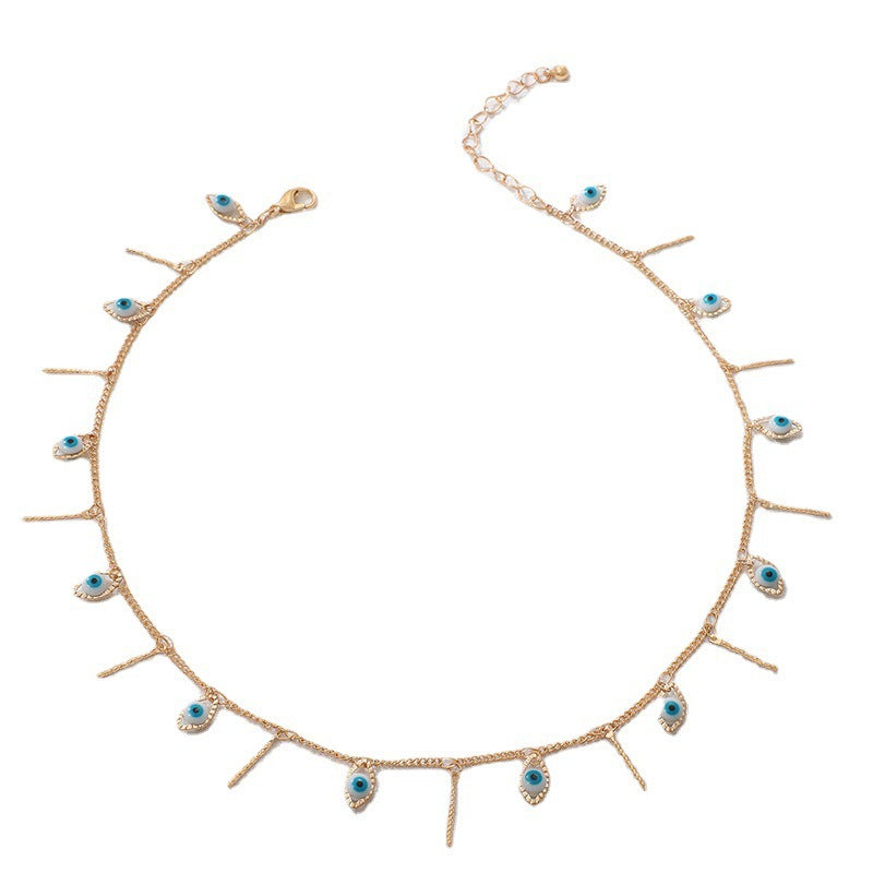Evil Eye Vertical Pendant Versatile Necklace