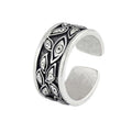 Evil Eye Ring with Adjustable Open Band