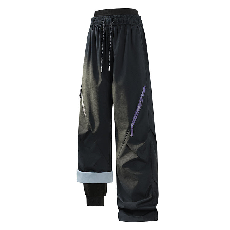WENHOUU Unisex Warm Fleece‑Lined Hiking Pants, Waterproof Breathable Outdoor Trousers