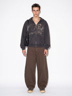 Pure Cotton Curved-Seam Work Trousers