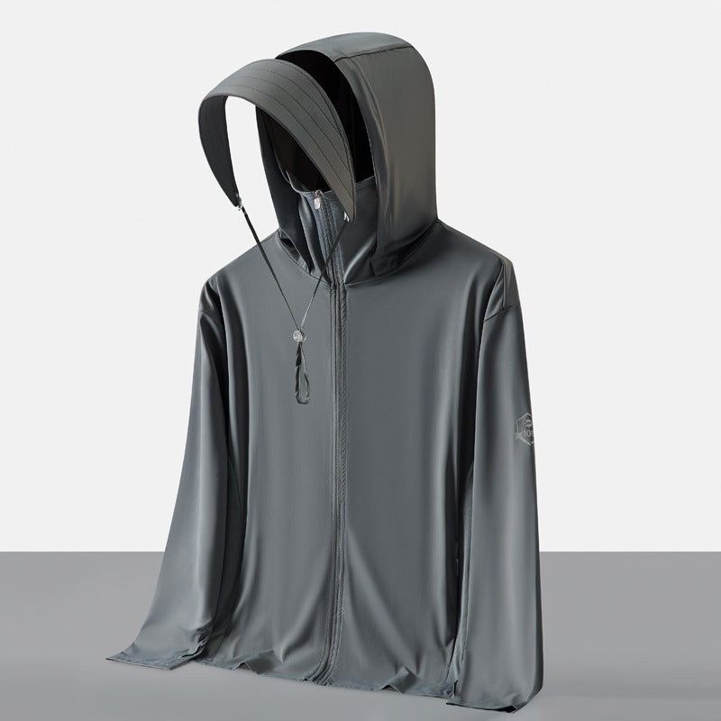 UPF100+ Ice‑Silk Sun Protection Jacket for Men Women, Anti‑UV Lightweight Fishing Sun Coat Wenhouu