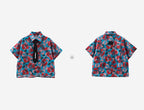 Boys' Lightweight Pure Cotton Short-Sleeve Floral Shirt
