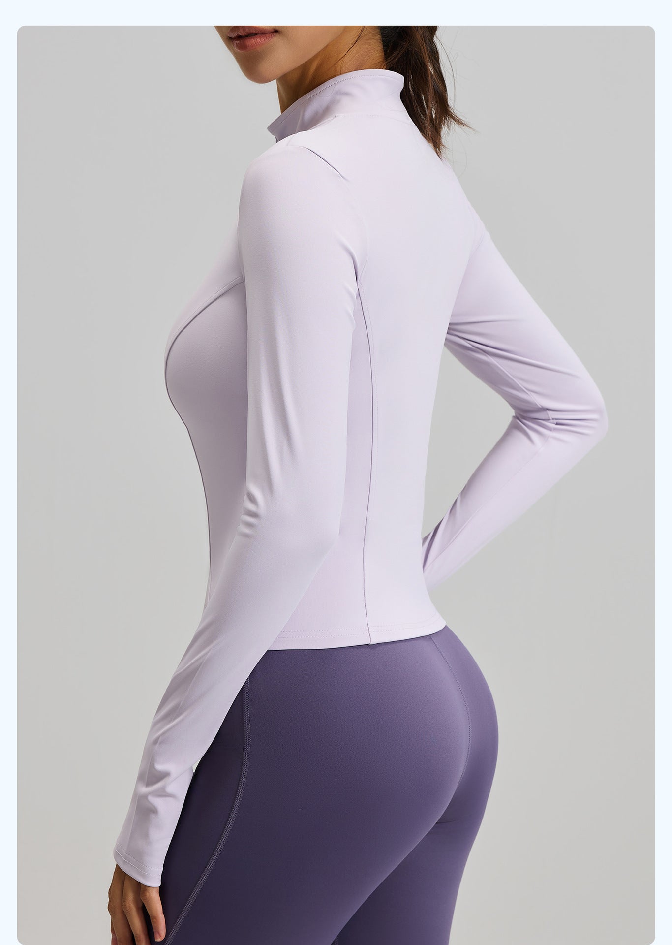 Wear long-sleeved tight yoga clothes outside, fitness, running, yoga