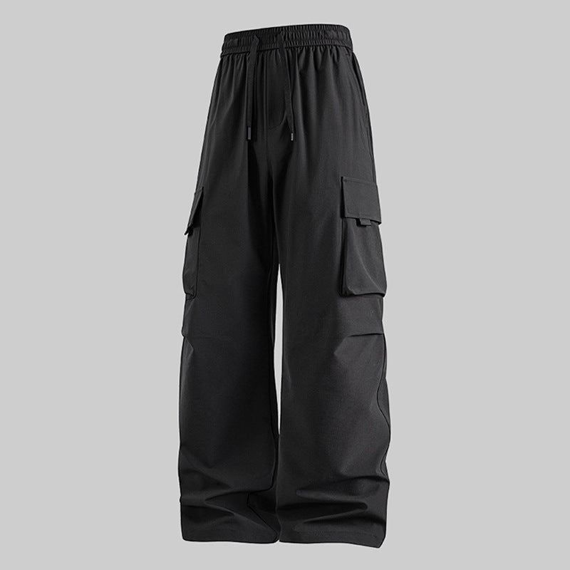 Unisex Wide‑Leg Cargo Pants, Fleece Lined Water Resistant Outdoor Loose Trousers, Customizable