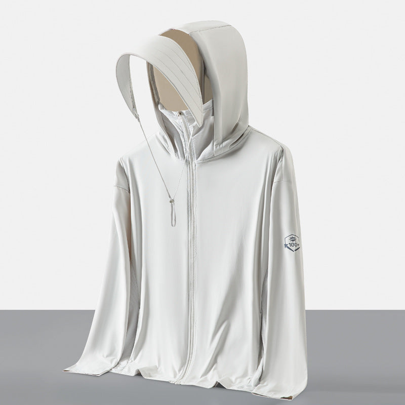 UPF100+ Ice‑Silk Sun Protection Jacket for Men Women, Anti‑UV Lightweight Fishing Sun Coat Wenhouu