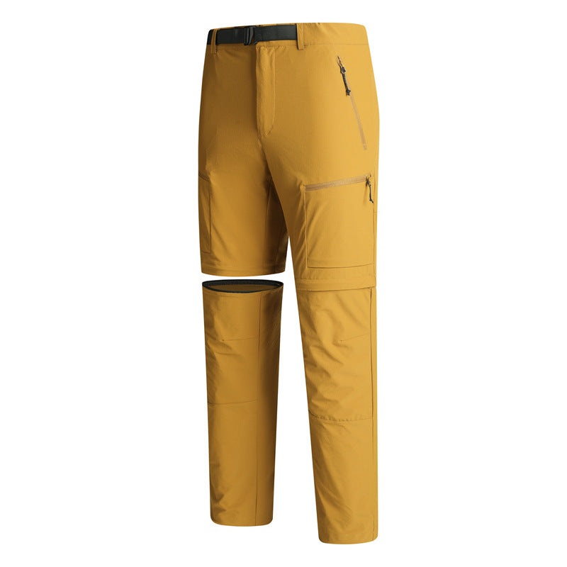 Men's Zip‑Off Cargo Hiking Pants, Waterproof Breathable Stretch Outdoor Trekking Trousers