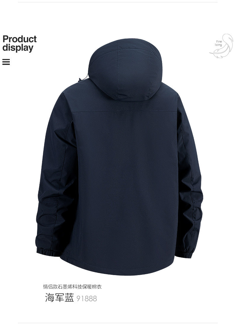 Women's and men's jackets are windproof and waterproof, and padded jackets.