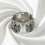 Nature Cast Metalworks Chrome Hearts Ring, Cross Hip Hop Vintage Punk