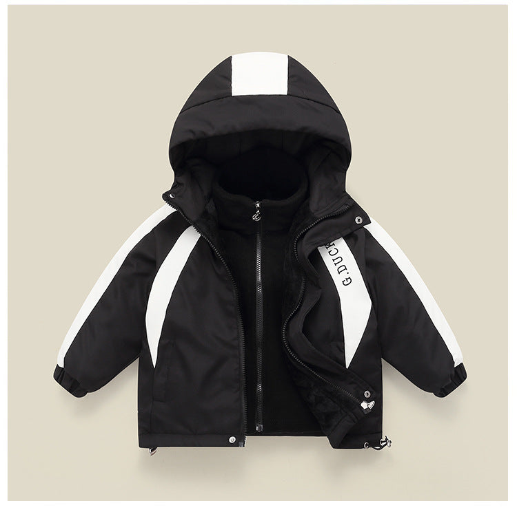 Gduck Unisex Kids' Windbreaker 3-8Y | Waterproof Windproof Fleece Liner | Spring Autumn Winter Outdoor Camping Jacket