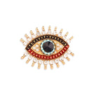 Diamond-encrusted Evil Eye Brooch