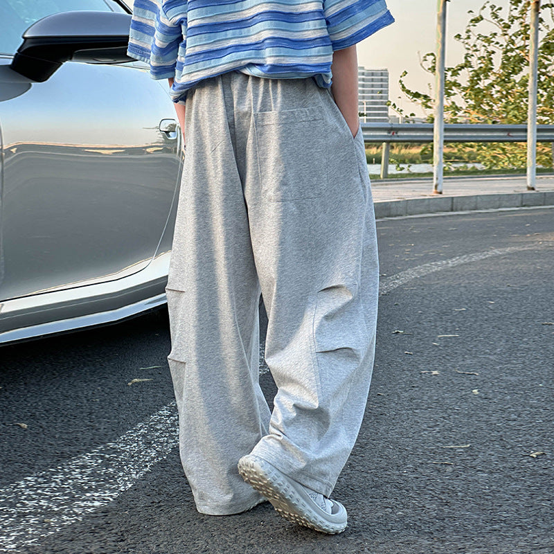 Kids Cool Feel Curved Pants Summer Straight Anti-Mosquito Pants