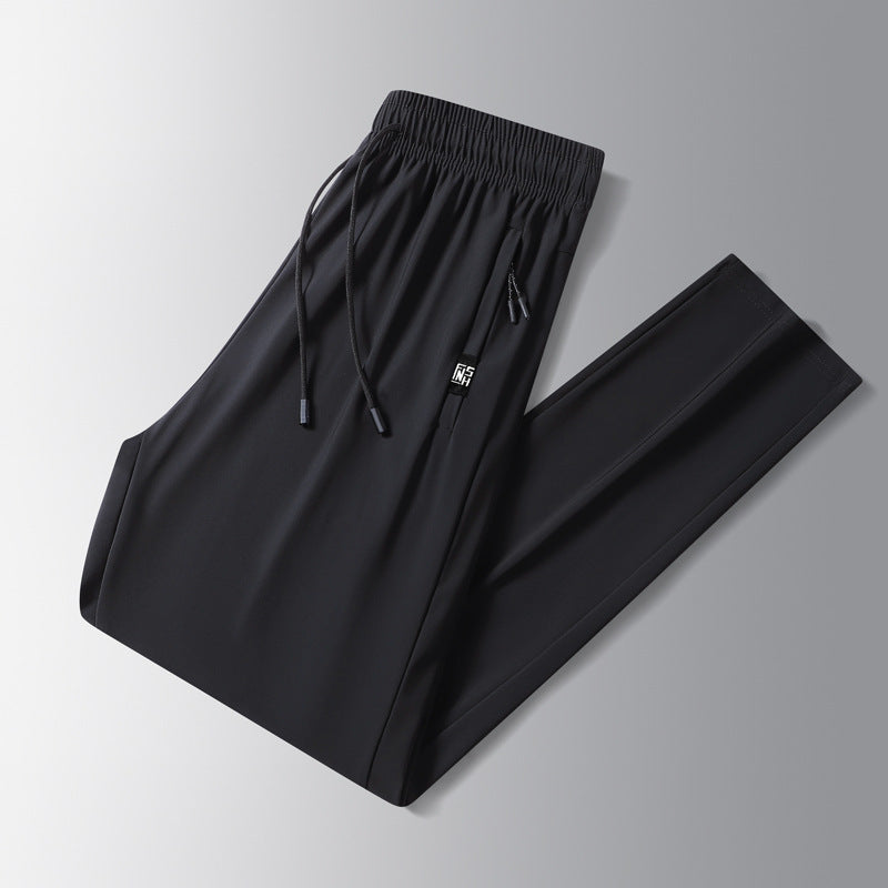 Unisex Ice Silk Quick Dry Sweatpants, Summer Thin Breathable Outdoor Running Pants