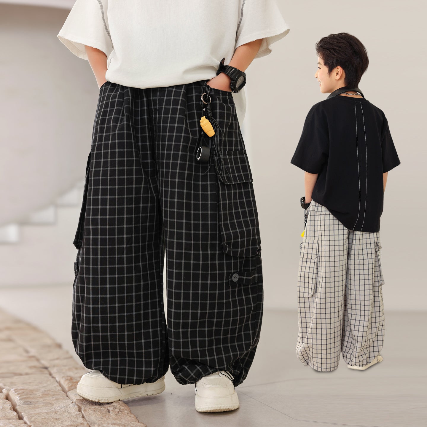 Boys Thin Casual Pants, Versatile Daily Wear Trousers for Kids