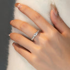 Carbon Diamond Marquise Evil Eye Ring