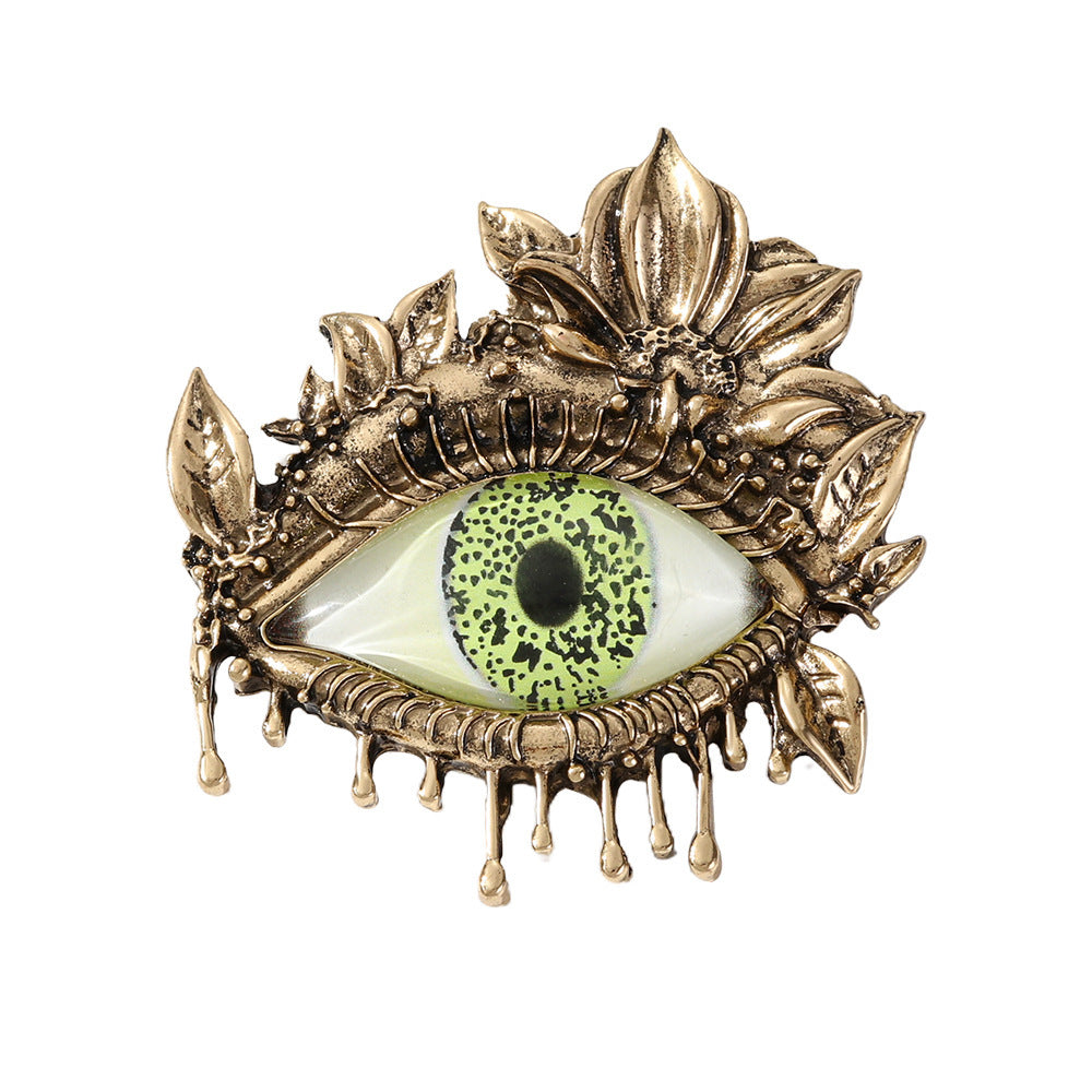 Long-lashed Devil's Eye Brooch