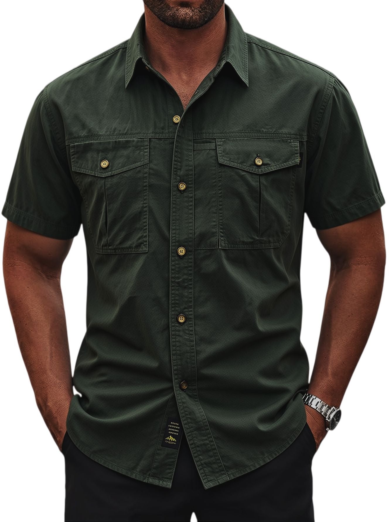 Outdoor Adventure & Leisure Short-Sleeve Utility Fishing Shirt