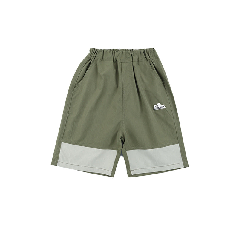 Boys Color Block Quick-Dry 5-inch Shorts  Summer Outdoor Wear