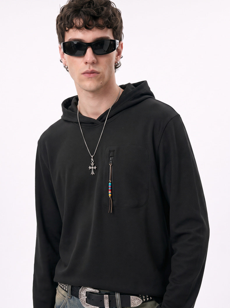 Unisex Lightweight Outdoor Hoodie with Zippered Pockets