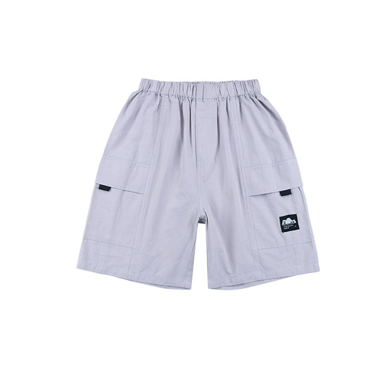 Boys' Short-Sleeve Top with Outdoor-Style Zippered Pockets