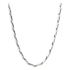 Rhombus-shaped titanium steel necklace, snake chain