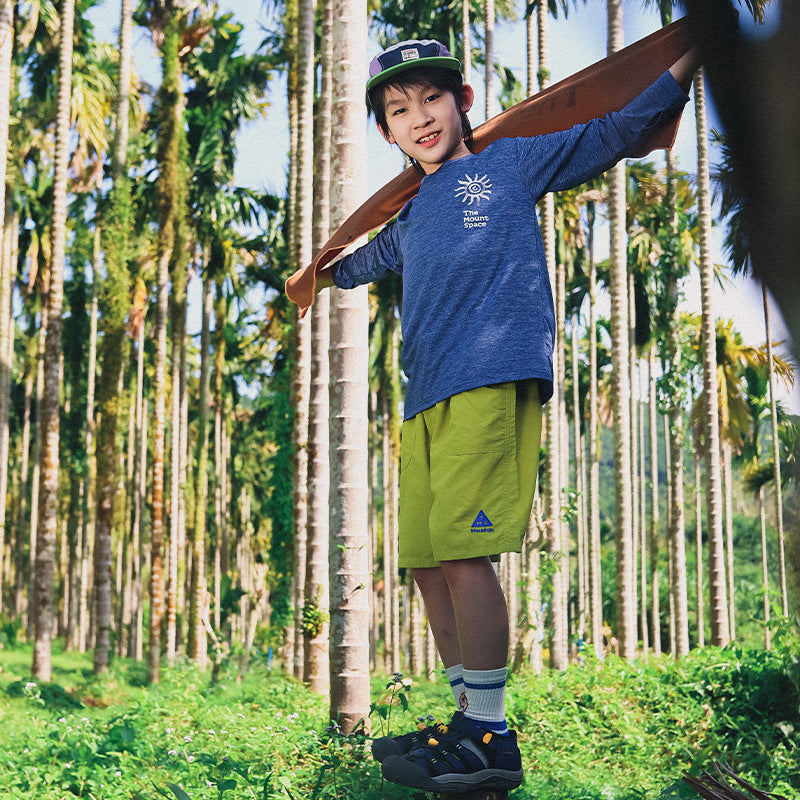 Boys Mountain Style Sun Print Quick Dry Long Sleeve Tee