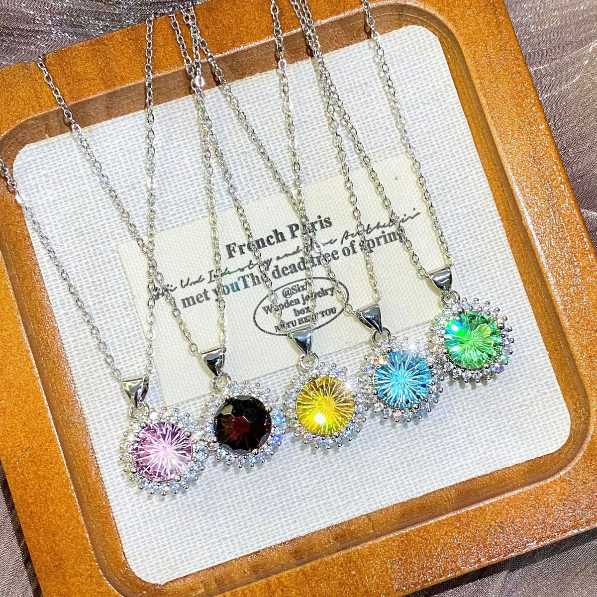Sunflower is as bright as ice fireworks necklace ring