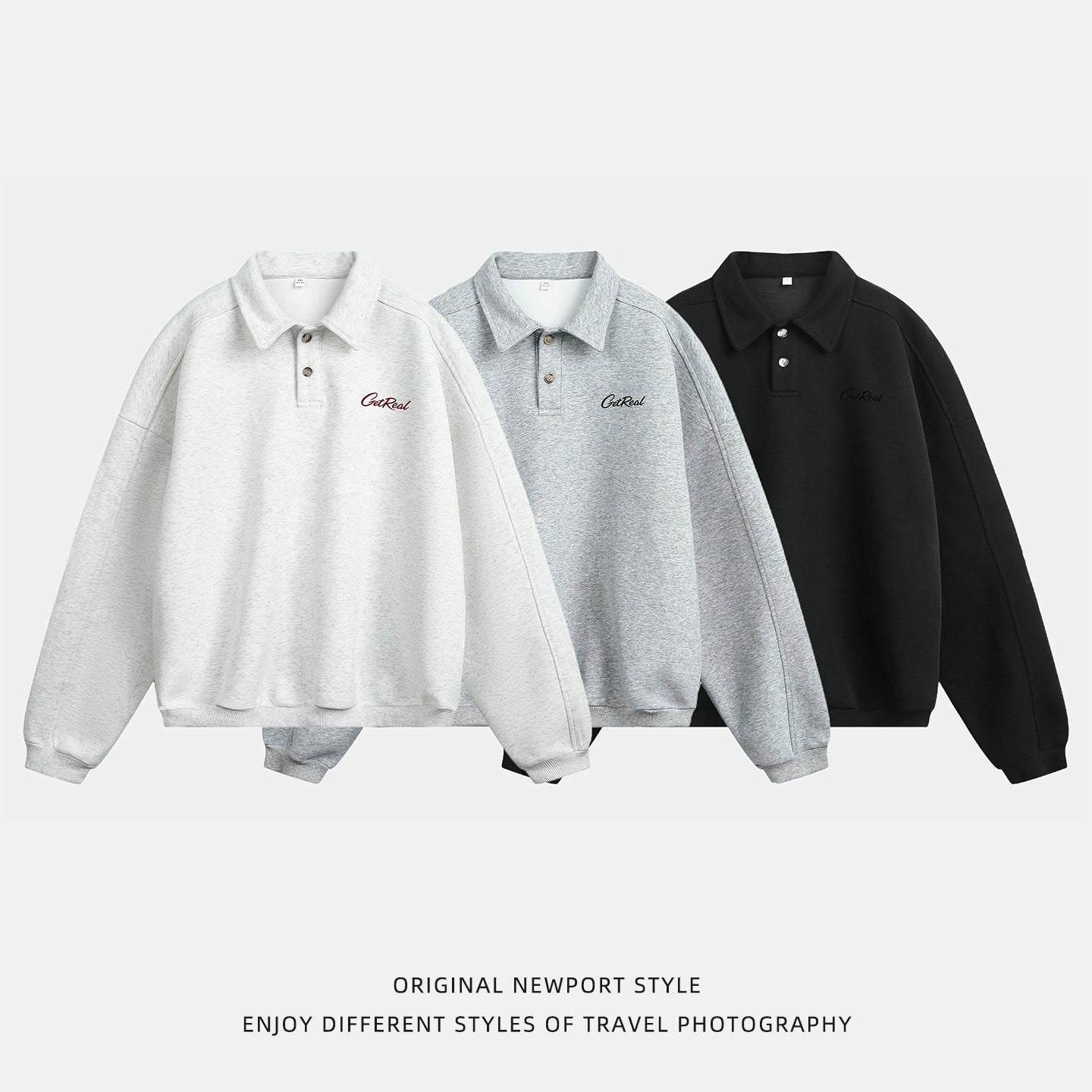 Men's Lapel Letter Sweater/Fleece Shirt (Autumn Style)