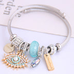 Stainless Steel Wire Evil Eye Bracelet