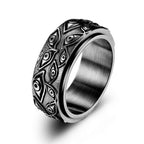 Rotating Stainless Steel Evil Eye Ring