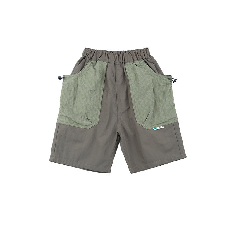 Boys Mountain Style Camping Tent Print Short Sleeve T-shirt