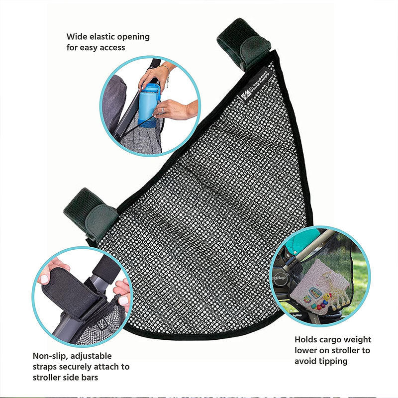 Baby Stroller Side‑Hang Organizer | Large Capacity Bottle Storage Hanging Bag