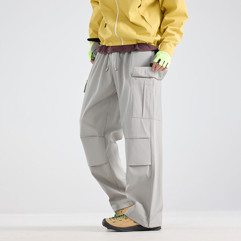 Unisex Windproof Waterproof Scratch‑Resistant Straight‑Leg Outdoor Cargo Pants