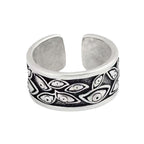 Evil Eye Ring with Adjustable Open Band