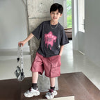 Boys Cotton Washed Vintage 5 Inch Cargo Shorts