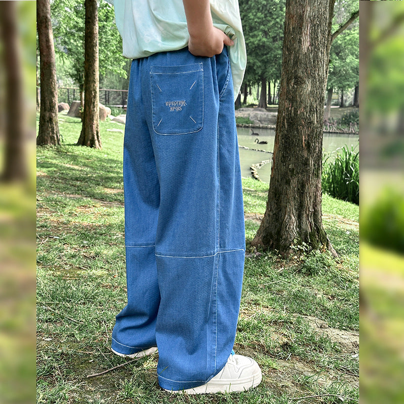 Lightweight Tencel Denim Jeans, Summer Long Pants for Boys