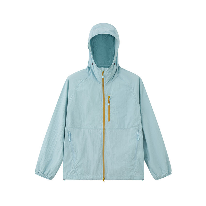 UPF 50+ Lightweight Sun Protection Hooded Jacket Breathable Outdoor Fishing Hiking Coat