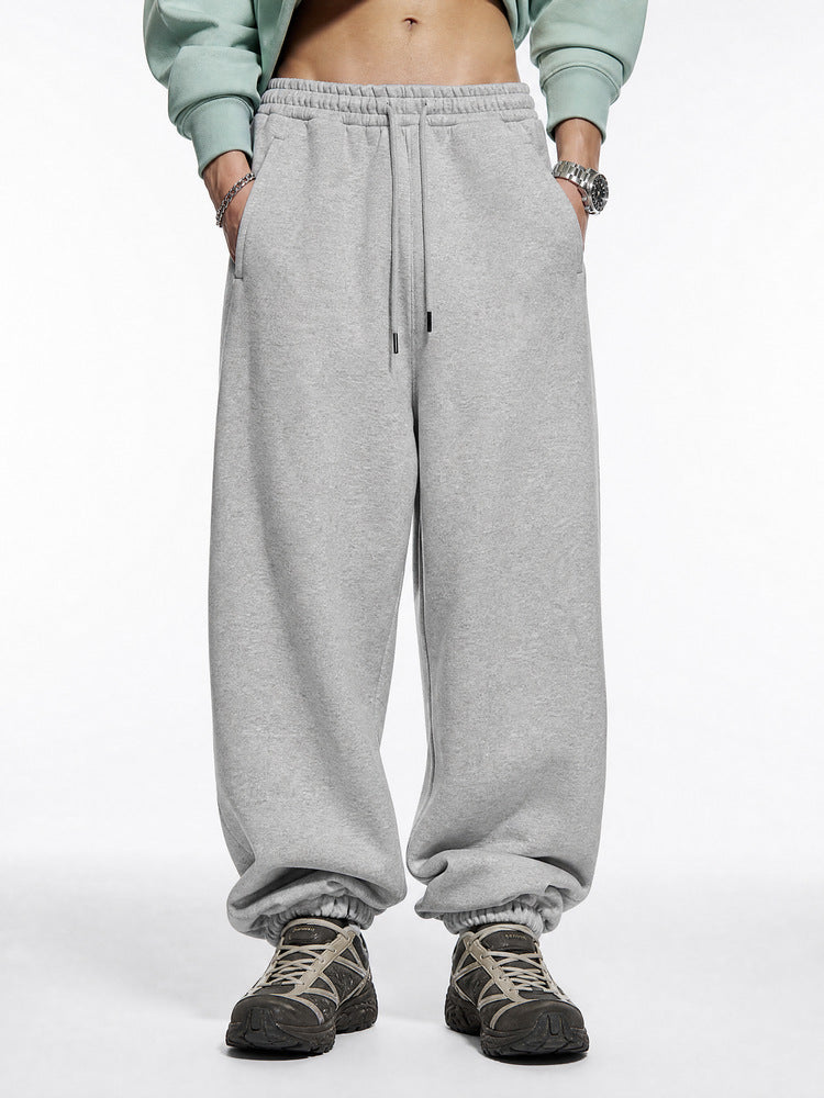 Unisex Fleece-Lined Joggers with Cuffed Hems