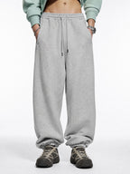 Unisex Fleece-Lined Joggers with Cuffed Hems